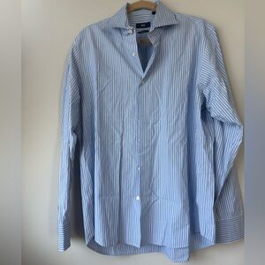 BOSS by Hugo Boss Dress Shirt in Blue and White Stripes - 16.5/34/35